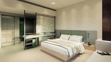 Premium bedding, down comforters, minibar (free items), in-room safe