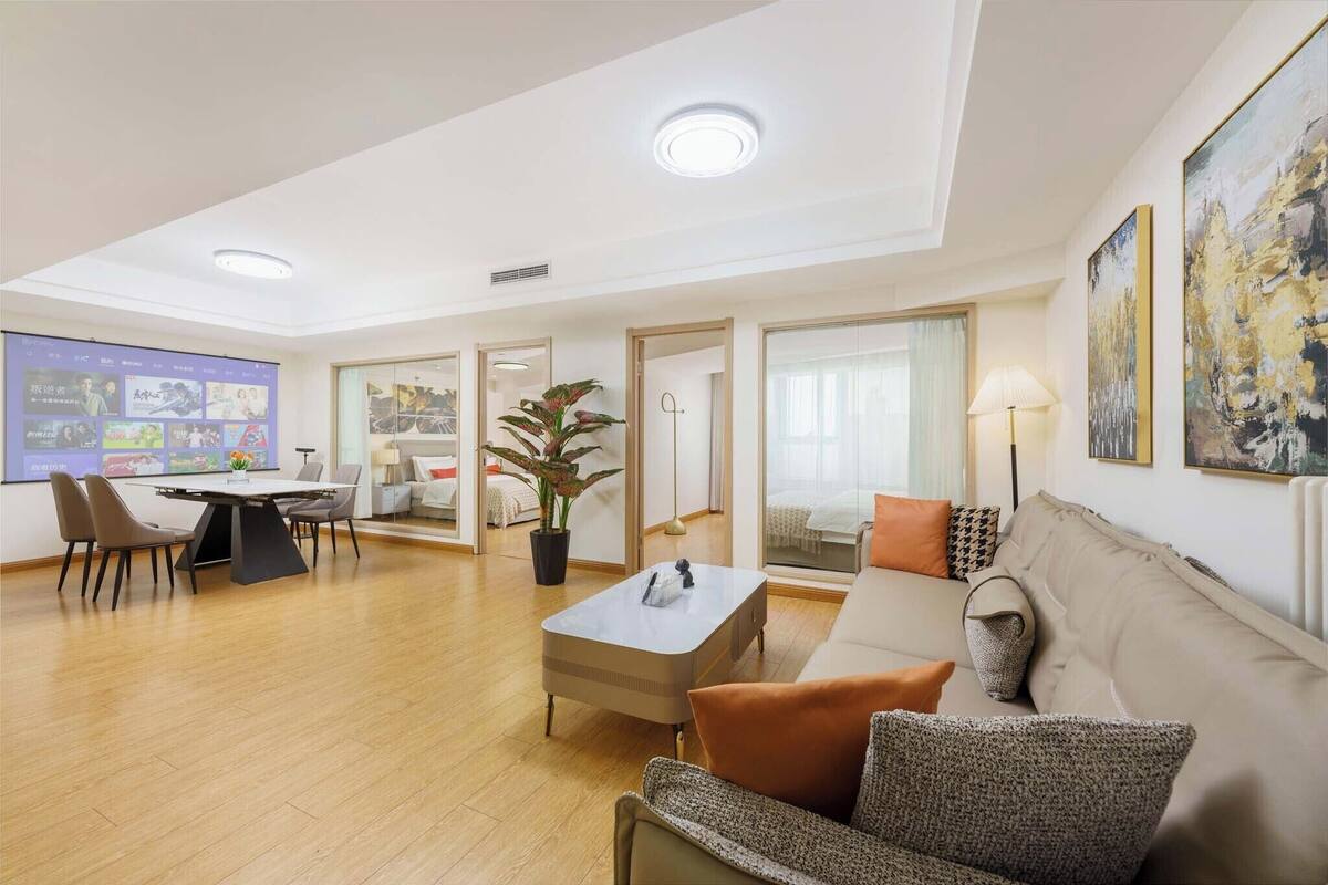 Suíte superluxo, vista para a cidade | Sala de estar