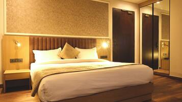 Egyptian cotton sheets, premium bedding, down duvets, memory-foam beds