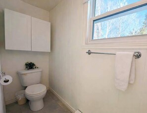 Shower, hair dryer, towels - Chic Shack with spa - near Massif Charlevoix & MSA (Saint-Tite-des-Caps)