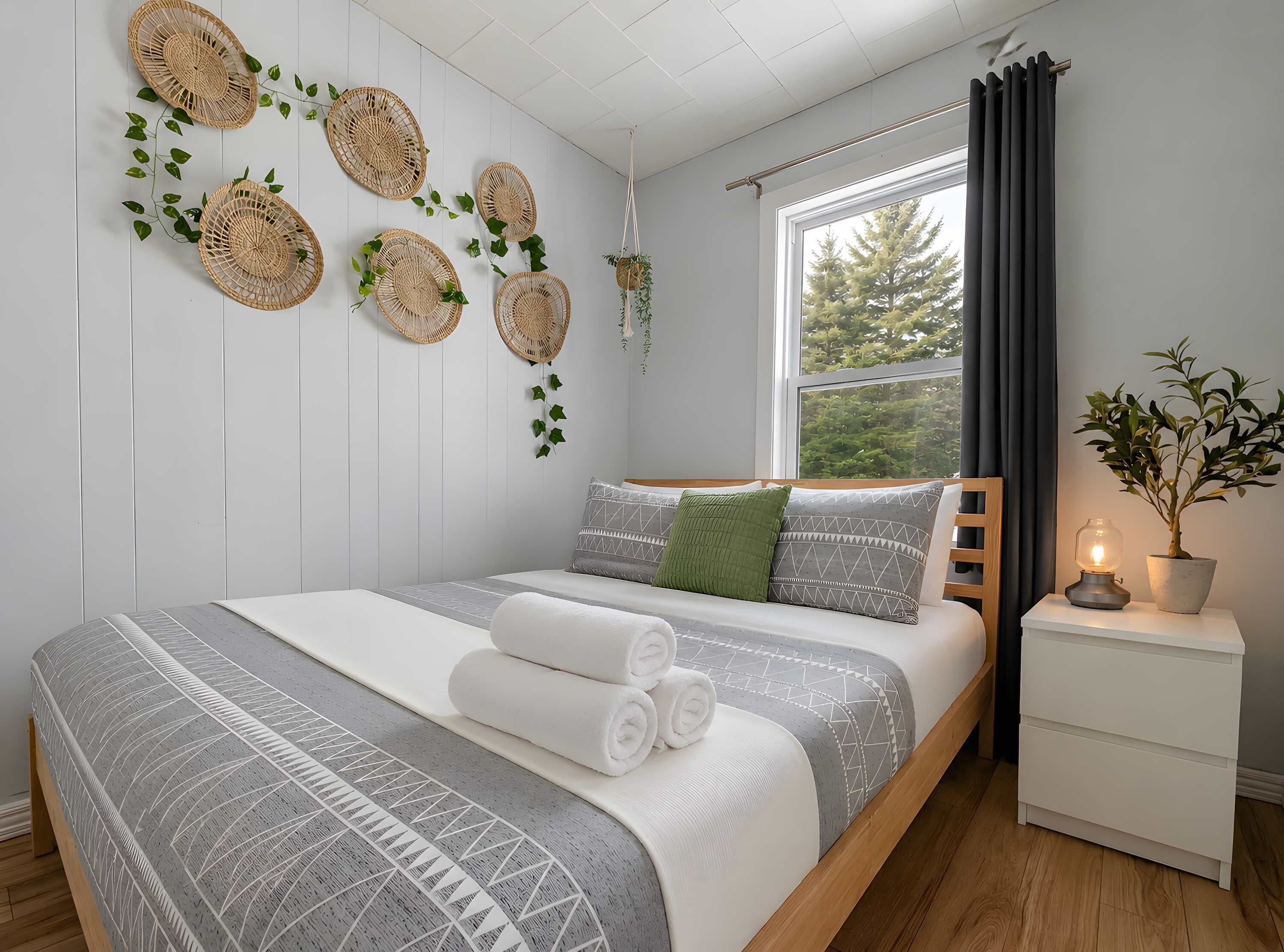 2 bedrooms, travel crib, WiFi, bed sheets