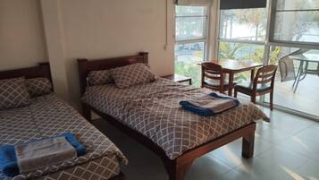 2 bedrooms, bed sheets
