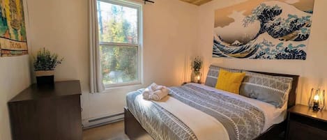 2 chambres, bureau, lit de bébé portatif, Wi-Fi