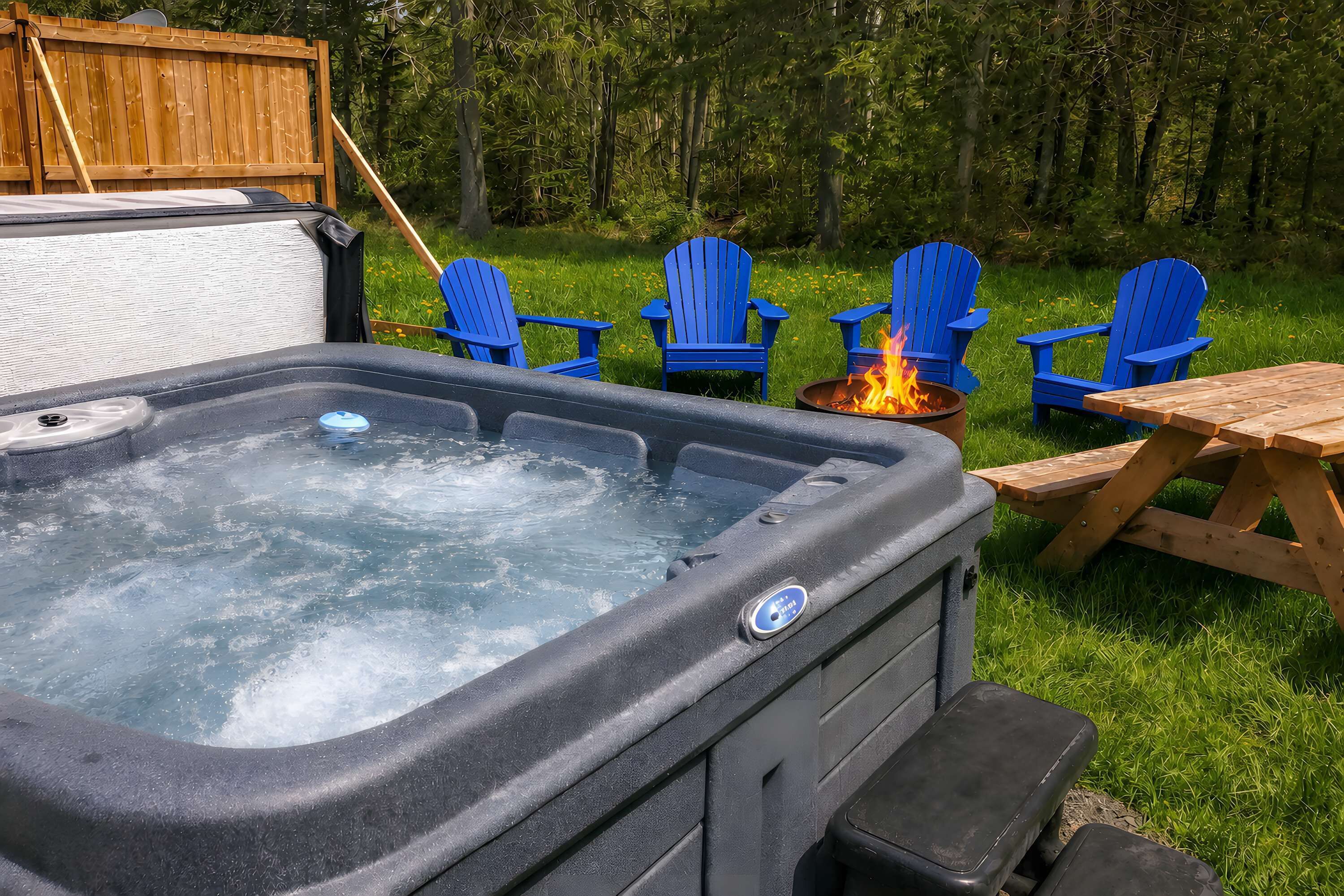 Outdoor spa tub