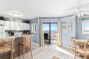 Fridge, microwave, oven, stovetop - Gulf Shores Plantation, 5508 - Beachfront Condo with Gulf Views (Gulf Shores)