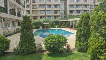 Room, 1 Bedroom, Accessible, Balcony | Pool | Outdoor pool