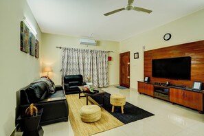 Living area - Alaya Stays Saffron Breeze 4 BHK Apt (Bengaluru)