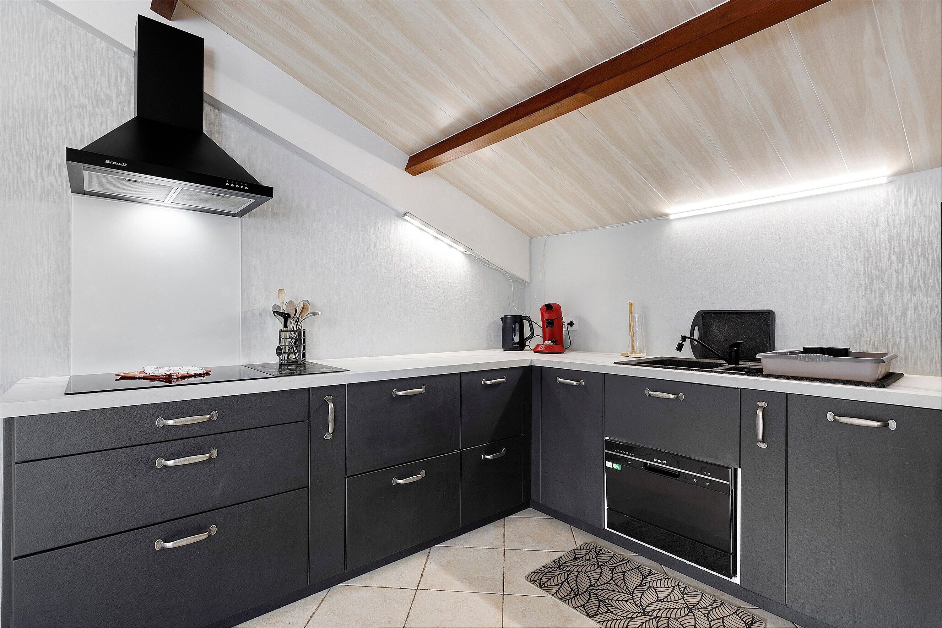 Kühlschrank, Mikrowelle, Herdplatte, Geschirrspüler