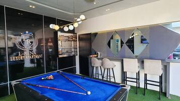 Luxury Apartment, Balcony, City View | Game room