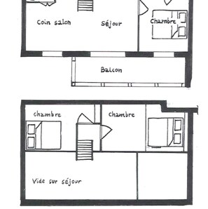 Floor plan - Spacious apartment, panoramic view - 6 guests (Villard-sur-Doron)