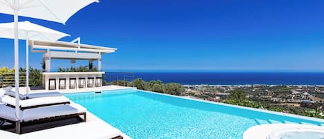 Seasonal outdoor pool, free pool cabanas, pool umbrellas