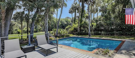 A heated pool
