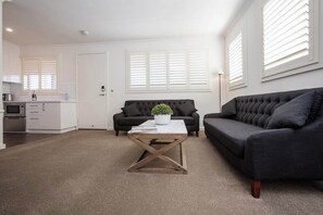 Living area - Newington Apartments - Apt 1 Twin Queen, New! (Ballarat Central)