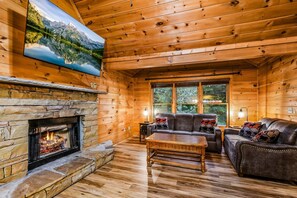 Cabane, 2 chambres | Coin séjour