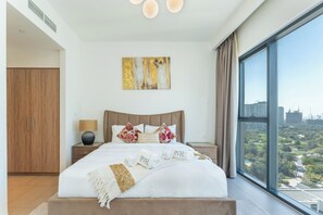 Appartement Exclusif, non-fumeurs, vue parc | Coffres-forts dans les chambres, rideaux occultants