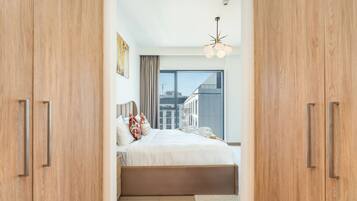 Exclusive-Apartment, Nichtraucher, Parkblick | Zimmersafe, Verdunkelungsvorhänge, schallisolierte Zimmer