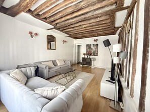 Living area - Paris center for 6 - Marais + Notre Dame (Paris)