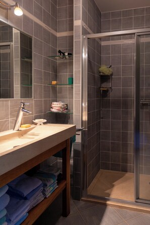 Shower, hair dryer - Gite in the heart of a former priory - quiet, leafy setting (Ruffey-sur-Seille)