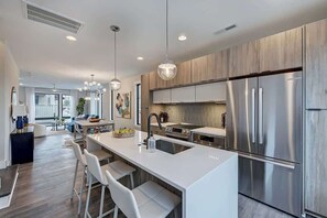 Fridge, microwave, oven, stovetop - Rooftop Balcony | 10-Min Walk to BofA Stadium (Charlotte)