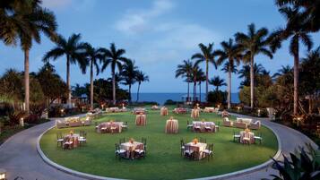 Outdoor banquet area