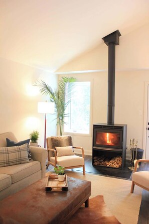 TV, fireplace, offices