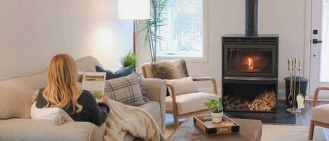 TV, fireplace, offices