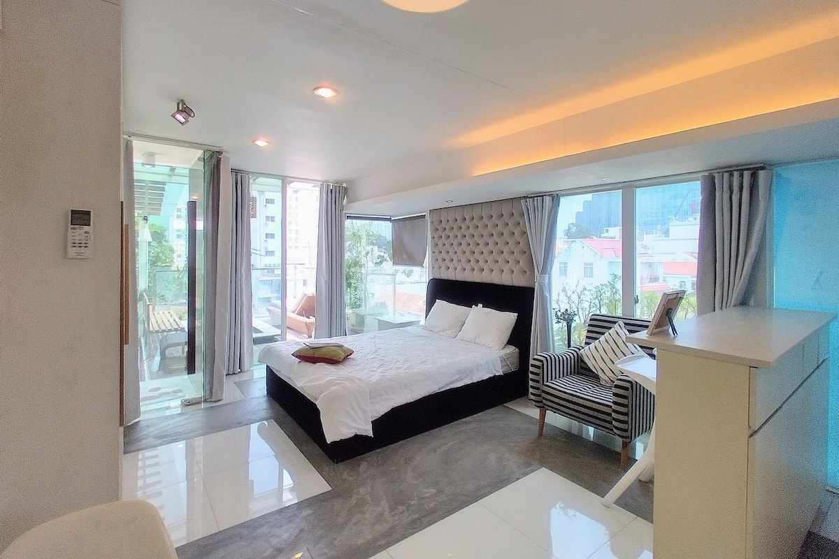 Studio dành cho gia đình, quang cảnh thành phố | Bàn, truy cập Internet không dây miễn phí