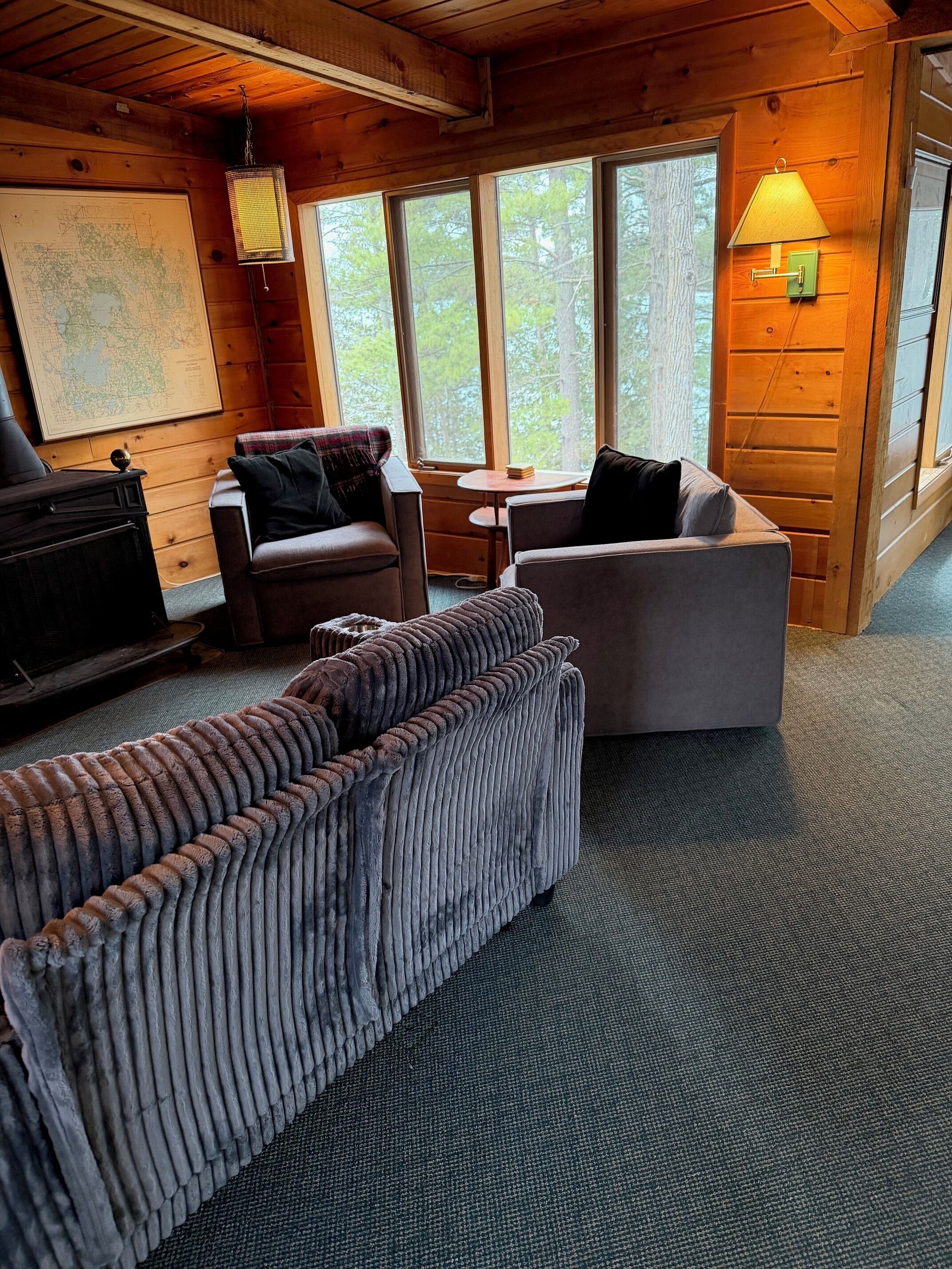 Smart TV, fireplace, video games