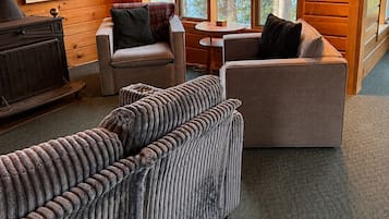 Smart TV, fireplace, video games