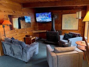 Smart TV, chimenea y videojuegos 