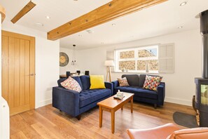 TV, fireplace - Shoreline Apartment - North East Escapes (Craster)