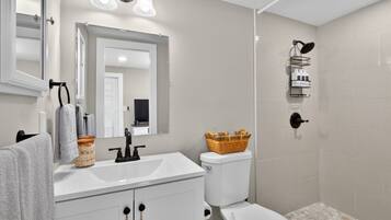 Hair dryer, towels