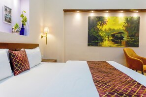 3 quartos, acesso à internet, roupa de cama