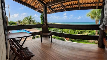 Kahden hengen deluxe-huone, lanai, merinäköala