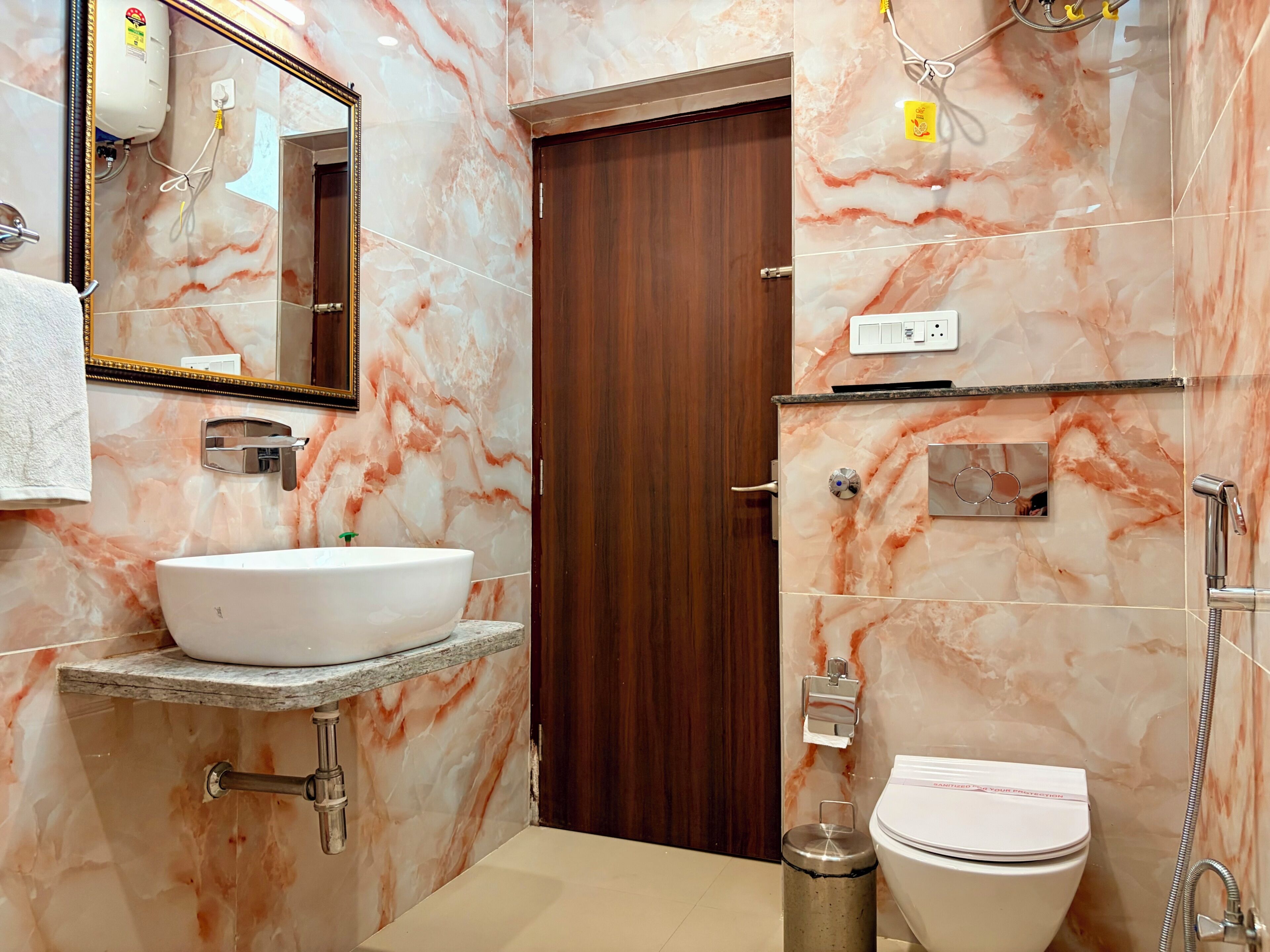 Suite Luxury, balcone, vista città | Bagno