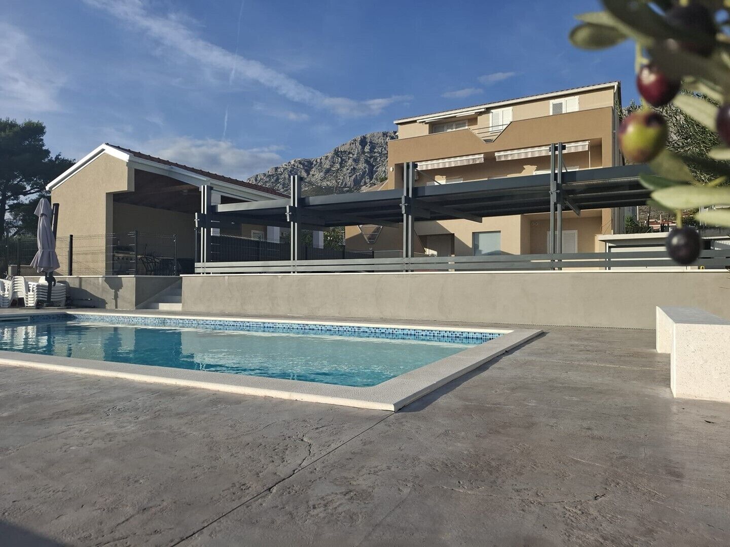 A heated pool