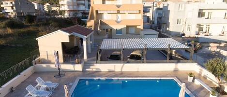 A heated pool