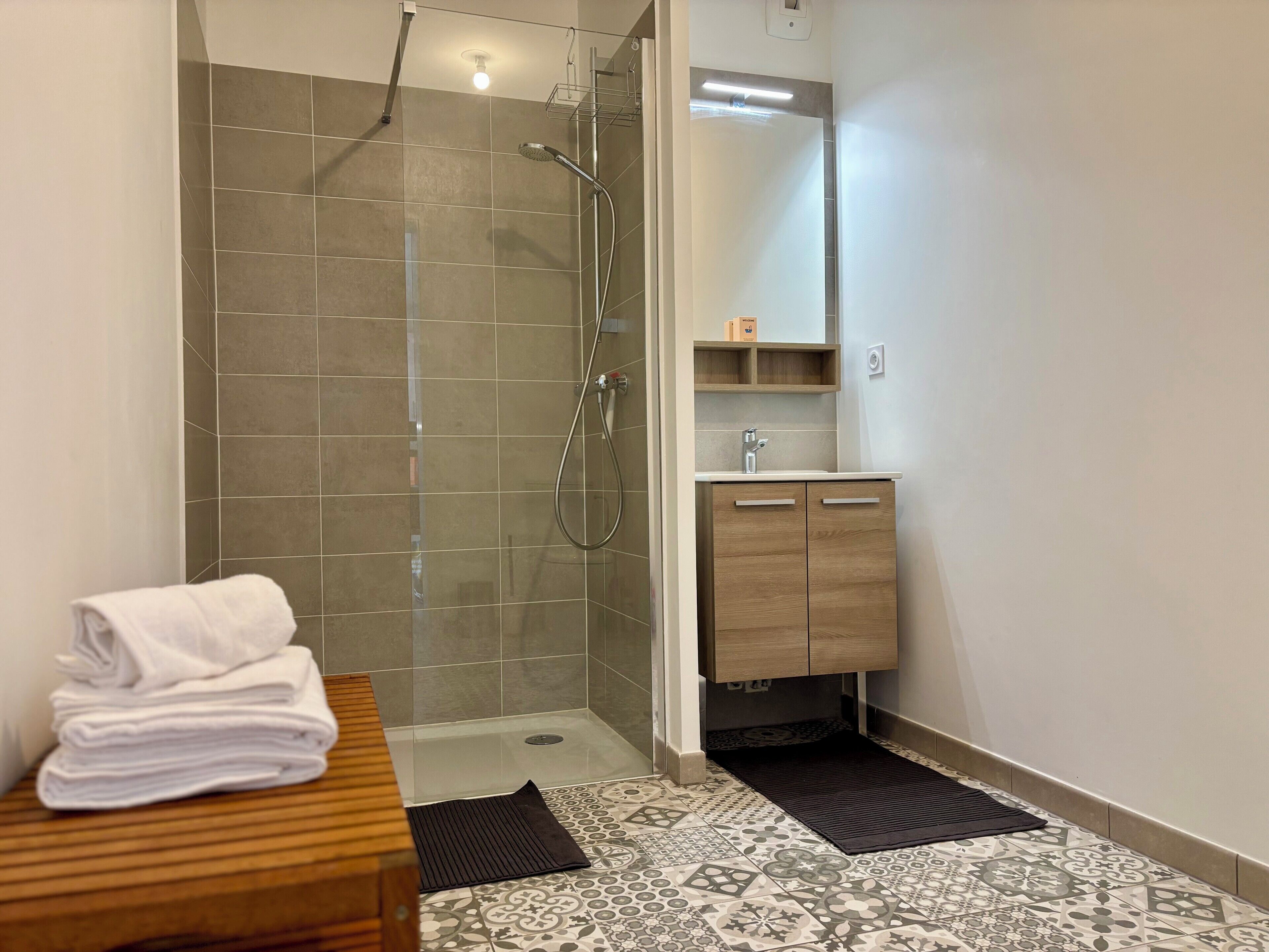 Dusche, Handtücher