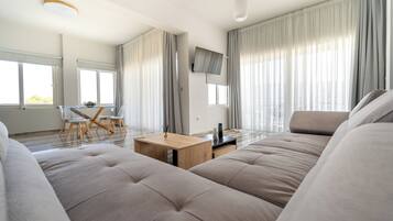 Căn hộ, bếp, quang cảnh biển | Khu phòng khách