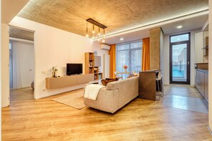 Living area - Soothing 1-bedroom apartment in Floreasca, București (București)