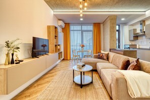 Living area - Soothing 1-bedroom apartment in Floreasca, București (București)