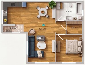 Floor plan - FEWO Silberberg - Dornstetten (Dornstetten)
