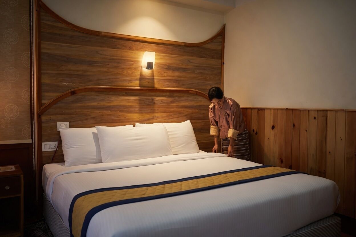 Kamar Double Eksekutif, pemandangan gunung | Meja kerja, ruang kerja ramah laptop, dan Wi-Fi gratis