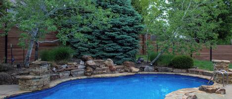 Outdoor pool, a heated pool