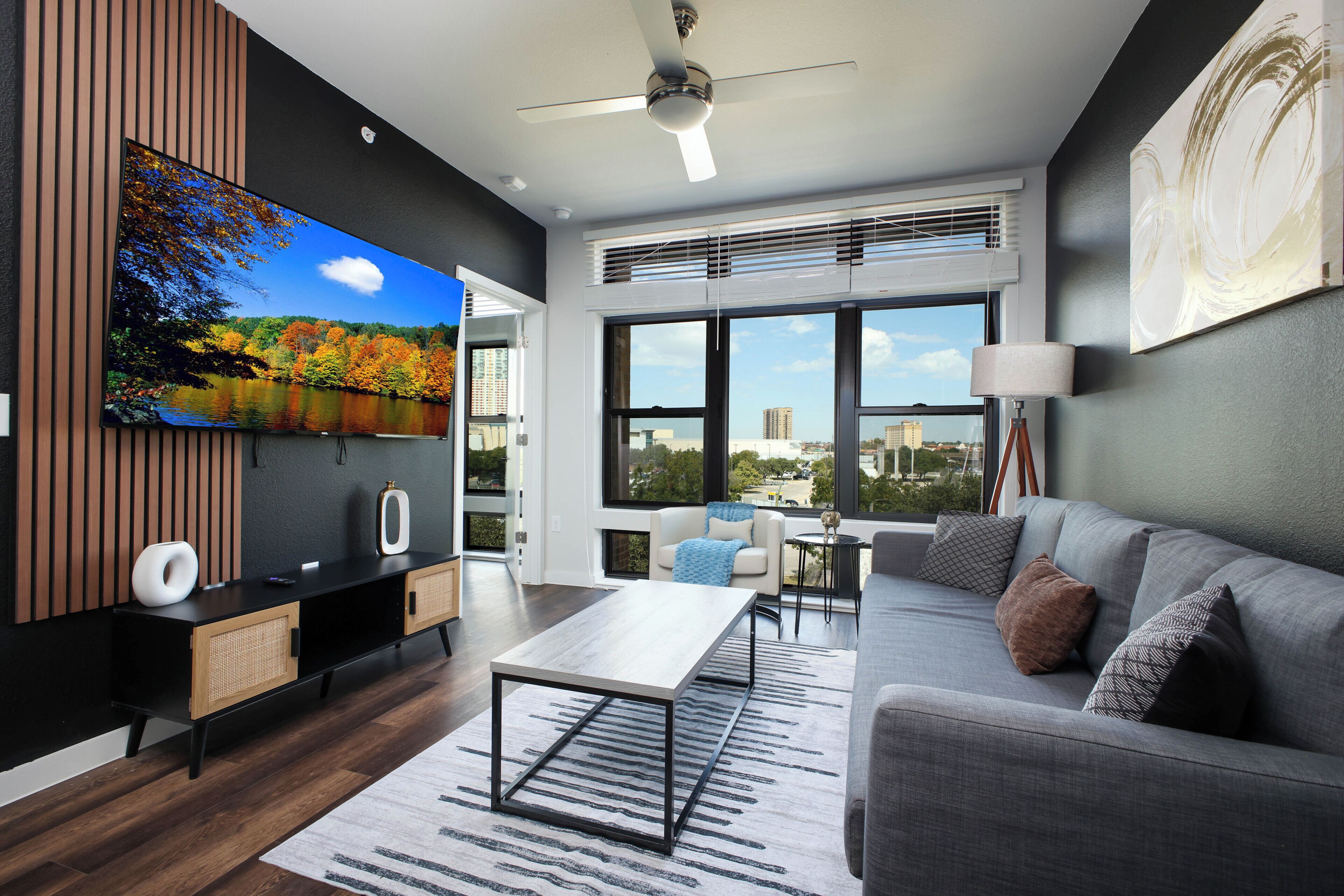 Apartment, 1 King Bed with Sofa bed, Non Smoking, Kitchen | Living area