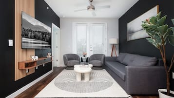 Apartment, 1 King Bed with Sofa bed, Non Smoking, Kitchen | Living area