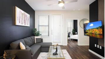Departamento, 1 cama King size y sofá cama, para no fumadores, cocina | Área de sala de estar