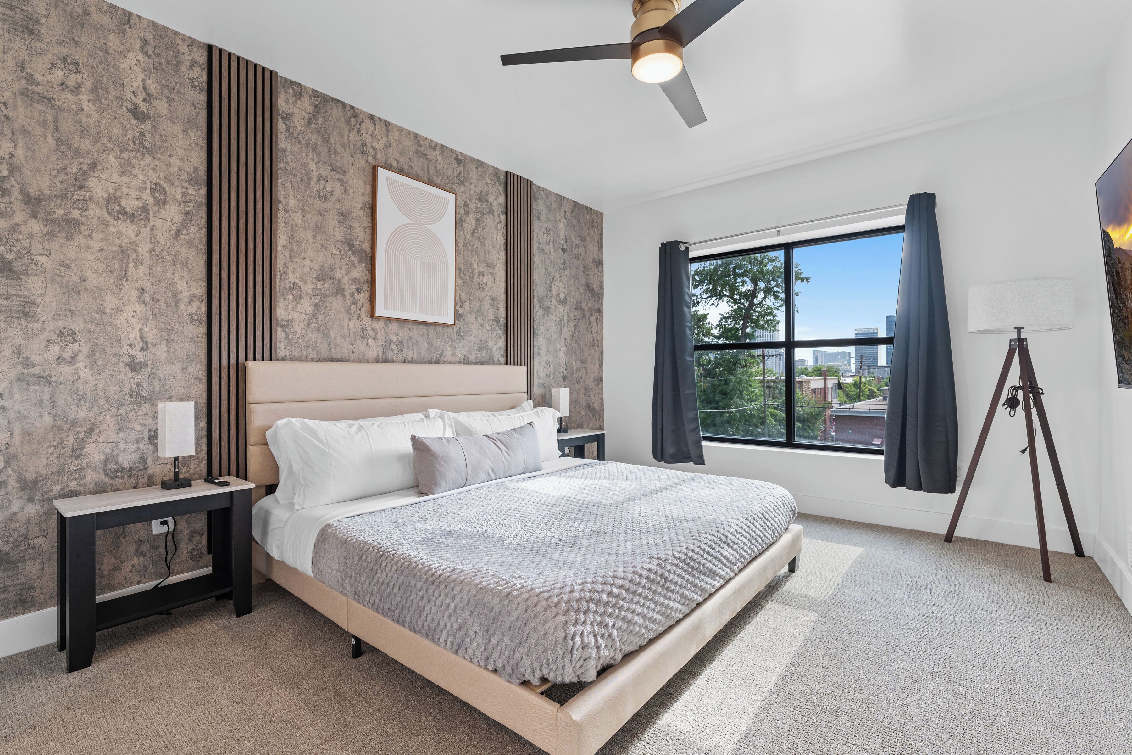 Apartment, 2 Bedrooms, Non Smoking, Kitchen | Desk, laptop workspace, blackout drapes, iron/ironing board