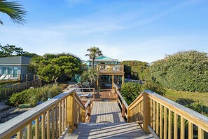 Terrace/patio - 5bd Oceanfront Home w. Charm, Outdoor Bar + Shower (Folly Beach)