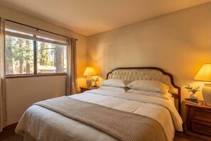 Iron/ironing board, WiFi, bed sheets - Tahoe Cabin with Stone Fireplace, 2-Car Garage & Fenced Yard — Steps to the River (South Lake Tahoe)